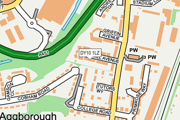 DY10 1LZ map - OS OpenMap – Local (Ordnance Survey)