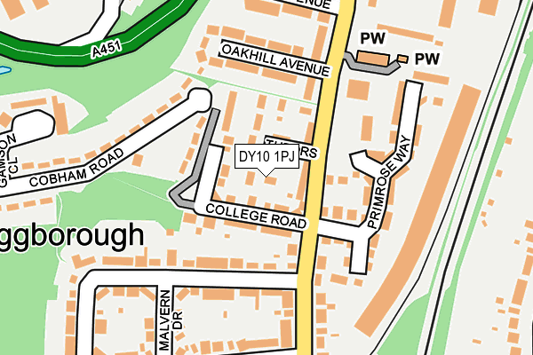 DY10 1PJ map - OS OpenMap – Local (Ordnance Survey)