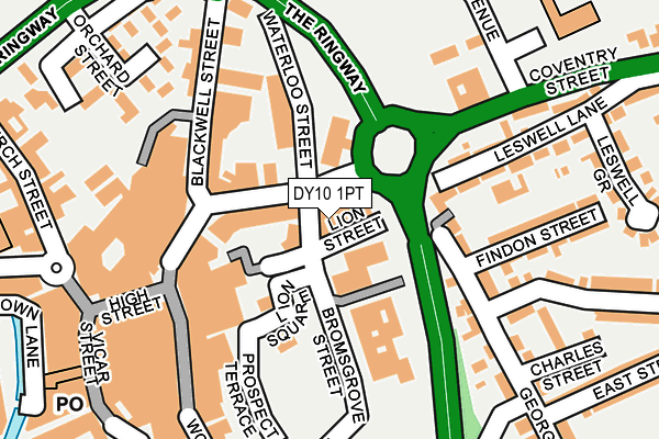DY10 1PT map - OS OpenMap – Local (Ordnance Survey)