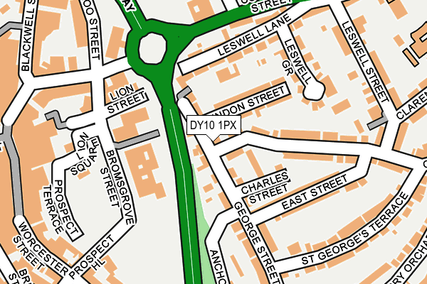 DY10 1PX map - OS OpenMap – Local (Ordnance Survey)