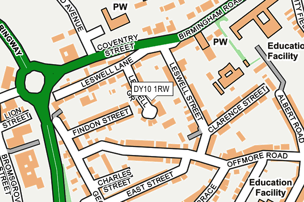 DY10 1RW map - OS OpenMap – Local (Ordnance Survey)