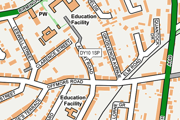 DY10 1SP map - OS OpenMap – Local (Ordnance Survey)