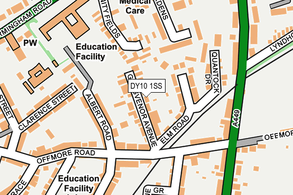 DY10 1SS map - OS OpenMap – Local (Ordnance Survey)