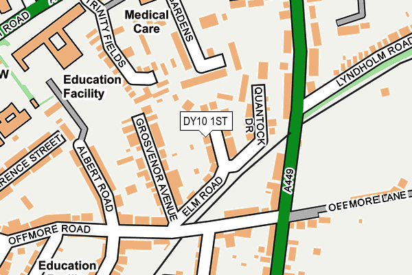 DY10 1ST map - OS OpenMap – Local (Ordnance Survey)