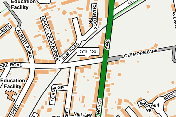 DY10 1SU map - OS OpenMap – Local (Ordnance Survey)