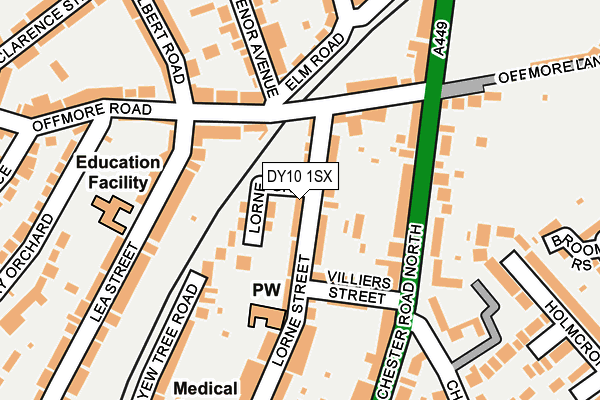 DY10 1SX map - OS OpenMap – Local (Ordnance Survey)