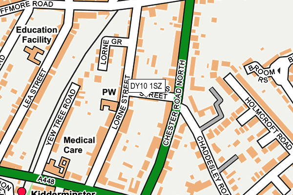 DY10 1SZ map - OS OpenMap – Local (Ordnance Survey)