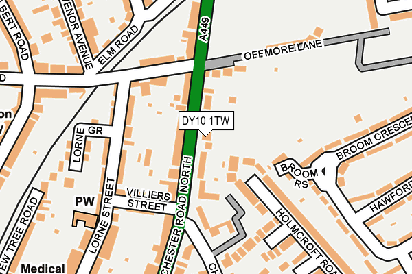 DY10 1TW map - OS OpenMap – Local (Ordnance Survey)