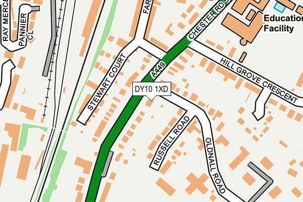 DY10 1XD map - OS OpenMap – Local (Ordnance Survey)