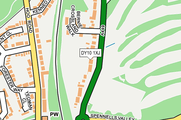 DY10 1XJ map - OS OpenMap – Local (Ordnance Survey)