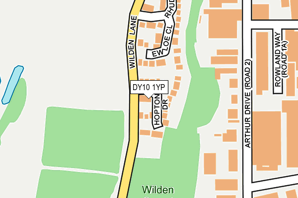 DY10 1YP map - OS OpenMap – Local (Ordnance Survey)