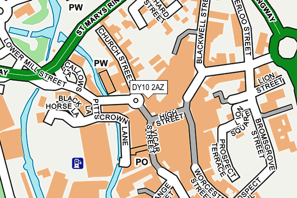 DY10 2AZ map - OS OpenMap – Local (Ordnance Survey)