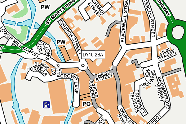 DY10 2BA map - OS OpenMap – Local (Ordnance Survey)