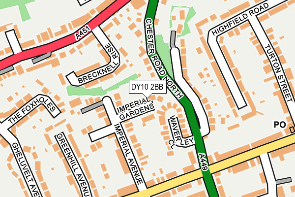 DY10 2BB map - OS OpenMap – Local (Ordnance Survey)