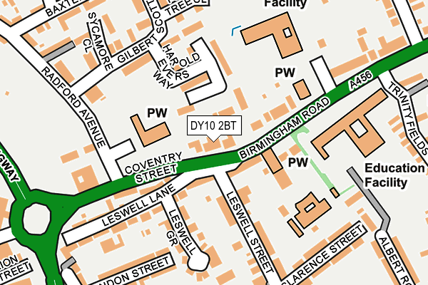 DY10 2BT map - OS OpenMap – Local (Ordnance Survey)