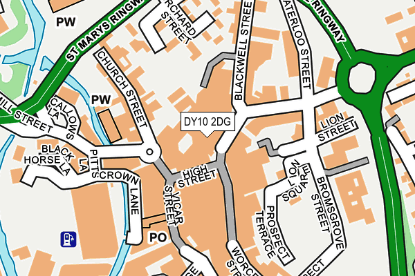 DY10 2DG map - OS OpenMap – Local (Ordnance Survey)