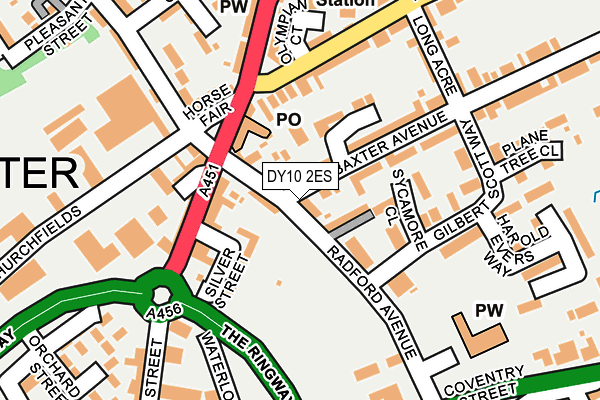 DY10 2ES map - OS OpenMap – Local (Ordnance Survey)