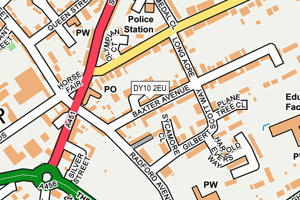 DY10 2EU map - OS OpenMap – Local (Ordnance Survey)