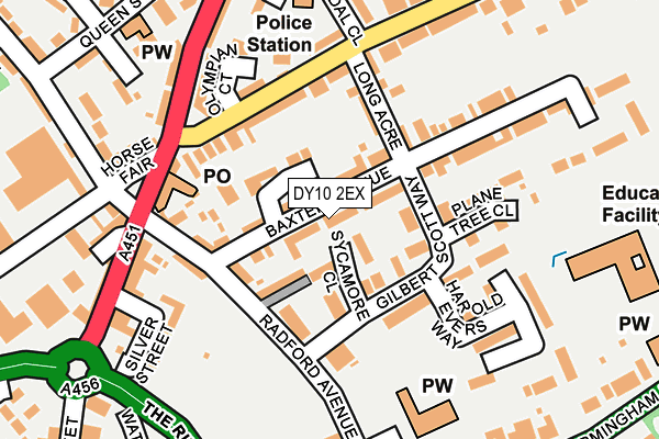DY10 2EX map - OS OpenMap – Local (Ordnance Survey)