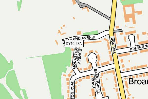DY10 2FA map - OS OpenMap – Local (Ordnance Survey)