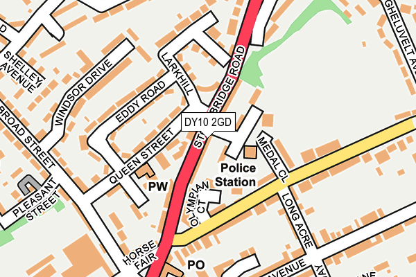 DY10 2GD map - OS OpenMap – Local (Ordnance Survey)