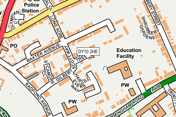 DY10 2HE map - OS OpenMap – Local (Ordnance Survey)