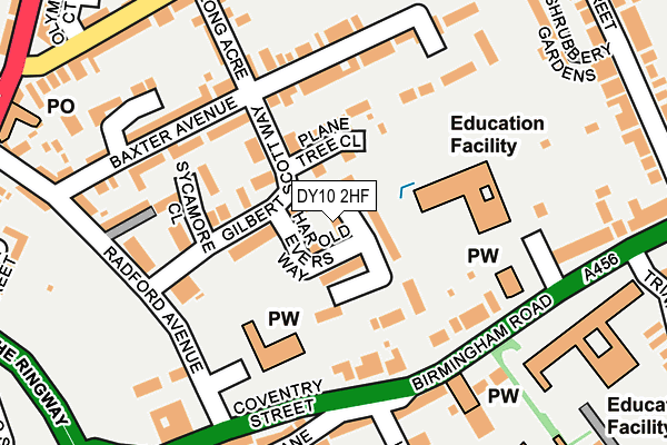 DY10 2HF map - OS OpenMap – Local (Ordnance Survey)