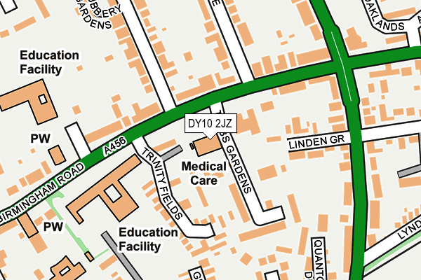 DY10 2JZ map - OS OpenMap – Local (Ordnance Survey)