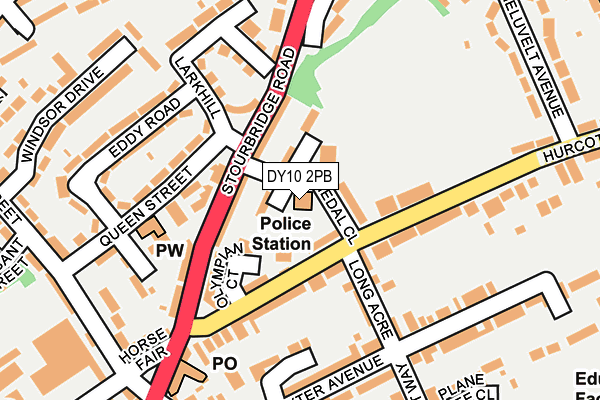DY10 2PB map - OS OpenMap – Local (Ordnance Survey)