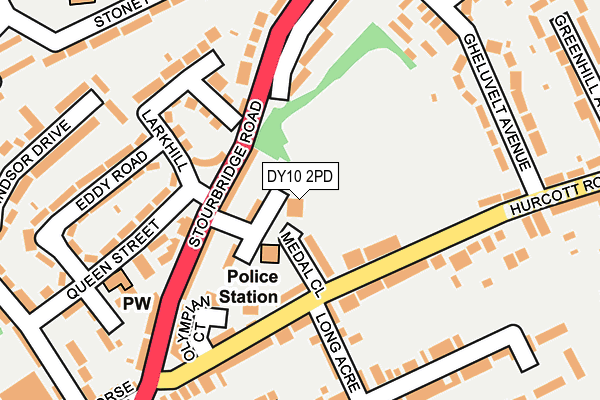 DY10 2PD map - OS OpenMap – Local (Ordnance Survey)