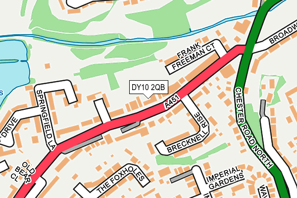 DY10 2QB map - OS OpenMap – Local (Ordnance Survey)