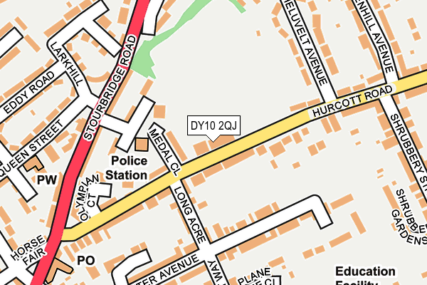 DY10 2QJ map - OS OpenMap – Local (Ordnance Survey)