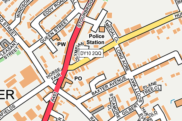 DY10 2QQ map - OS OpenMap – Local (Ordnance Survey)