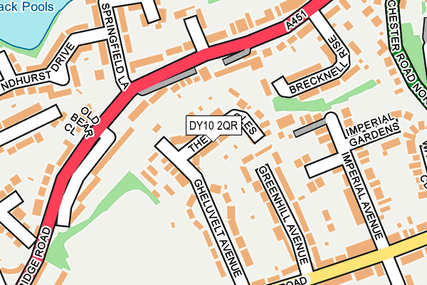 DY10 2QR map - OS OpenMap – Local (Ordnance Survey)