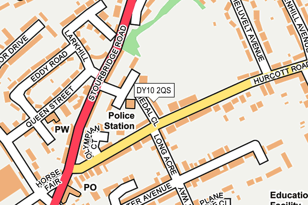 DY10 2QS map - OS OpenMap – Local (Ordnance Survey)