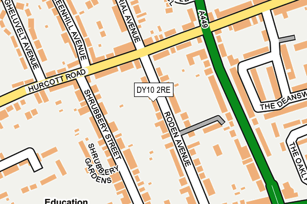 DY10 2RE map - OS OpenMap – Local (Ordnance Survey)