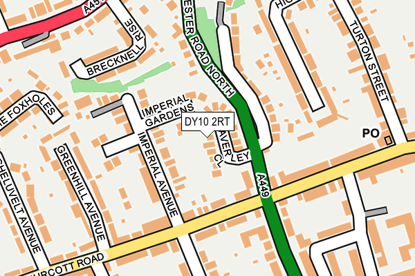 DY10 2RT map - OS OpenMap – Local (Ordnance Survey)