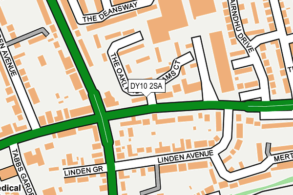 DY10 2SA map - OS OpenMap – Local (Ordnance Survey)