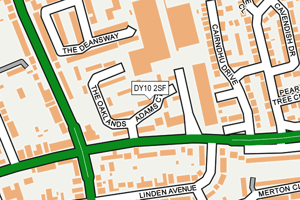 DY10 2SF map - OS OpenMap – Local (Ordnance Survey)