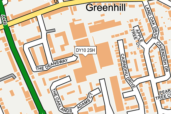 DY10 2SH map - OS OpenMap – Local (Ordnance Survey)