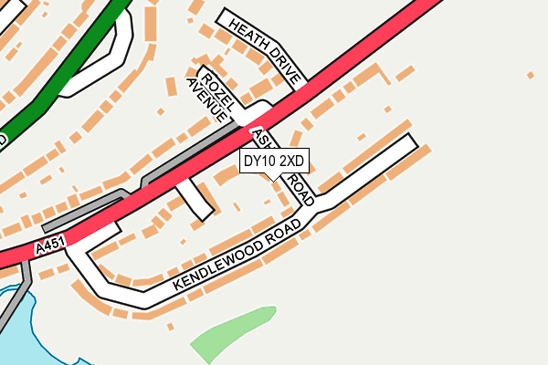 DY10 2XD map - OS OpenMap – Local (Ordnance Survey)
