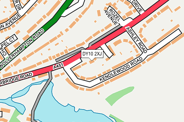 DY10 2XJ map - OS OpenMap – Local (Ordnance Survey)