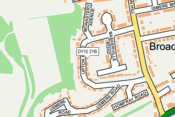 DY10 2YB map - OS OpenMap – Local (Ordnance Survey)