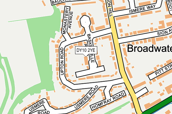 DY10 2YE map - OS OpenMap – Local (Ordnance Survey)