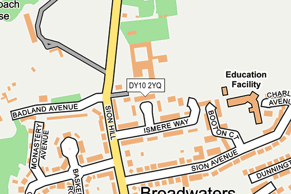 DY10 2YQ map - OS OpenMap – Local (Ordnance Survey)