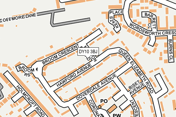 DY10 3BJ map - OS OpenMap – Local (Ordnance Survey)