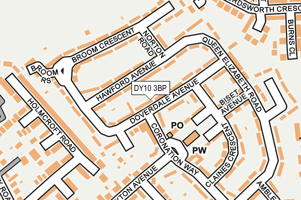 DY10 3BP map - OS OpenMap – Local (Ordnance Survey)