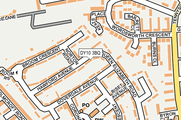 DY10 3BQ map - OS OpenMap – Local (Ordnance Survey)
