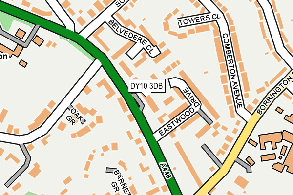 DY10 3DB map - OS OpenMap – Local (Ordnance Survey)