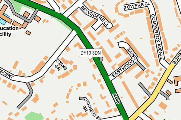 DY10 3DN map - OS OpenMap – Local (Ordnance Survey)